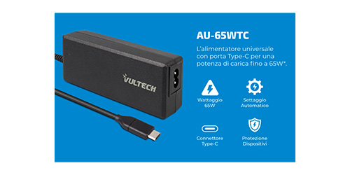 Alimentatore universale Type-C 65W