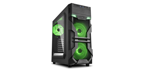 Sharkoon ATX VG7-W GREEN con finestra acrilico