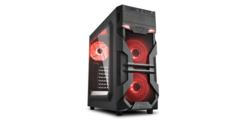 Sharkoon ATX VG7-W RED con finestra acrilico